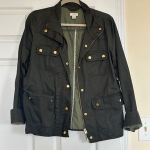 J. Crew olive field jacket size medium